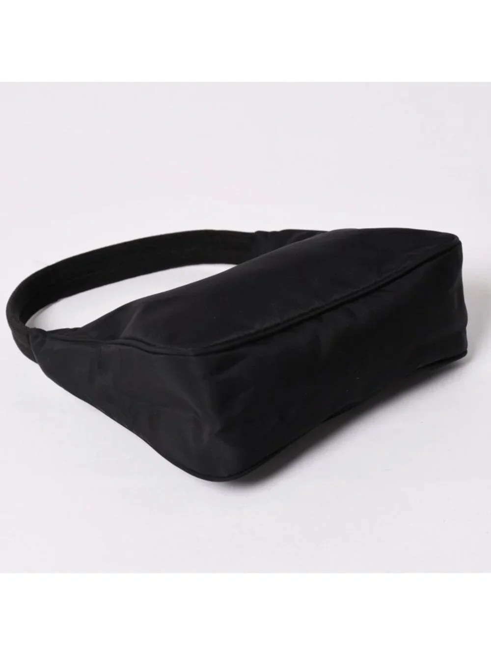 Prada Hobo Handbag Nylon Black